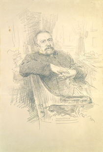 Portrait of Nikolaj Leskov by Ilya Efimovich Repin