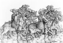 A group of mounted trumpeters by Hans Burgkmair