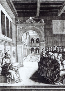 St. Benedict Preaching in the Monastery by English School
