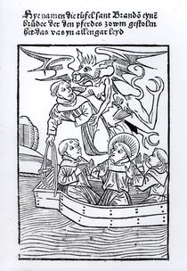Scene from 'The Navigation of St. Brendan' by German School