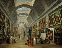 View of the Grand Gallery of the Louvre by Hubert Robert