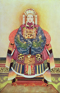 Portrait of Tzu Hsi, the Empress Dowager von Chinese School