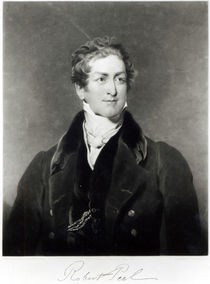 Portrait of Sir Robert Peel engraved by C. Turner by Thomas Lawrence