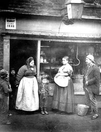 Street scene in Victorian London by English Photographer