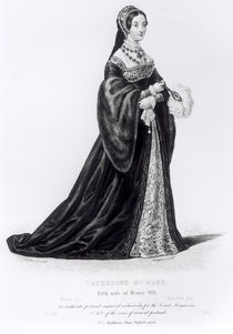 Portrait of Catherine Howard engraved by Hargrave von English School