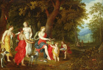 Diana and Her Maidens, after the hunt von A. & Balen, H. van Govaerts