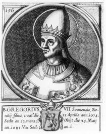 Portrait of Pope Gregory VII von English School