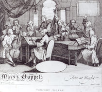 Concert Ticket for Mary's Chapel von William Hogarth