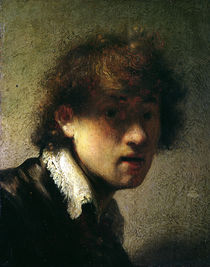 Head of a Young Man or Self Portrait by Rembrandt Harmenszoon van Rijn