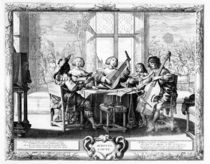 The Music Ensemble with a Lute von Abraham Bosse