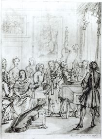 Concert at Montague House, 1736 von Marcellus the Younger Laroon