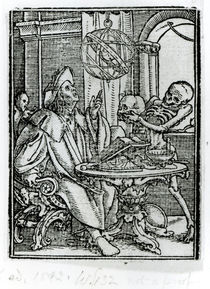 Death and the Astronomer, from 'The Dance of Death' by Hans Holbein the Younger