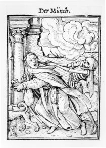 Death and the Mendicant Friar von Hans Holbein the Younger