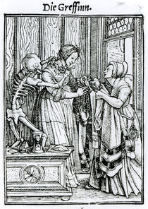 Death and the Mistress, from 'The Dance of Death' by Hans Holbein the Younger