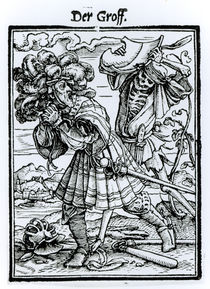Death and the Count, from 'The Dance of Death' by Hans Holbein the Younger