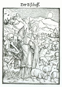 Death and the Bishop, from 'The Dance of Death' by Hans Holbein the Younger