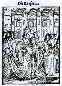 Death and the Empress, from 'The Dance of Death' by Hans Holbein the Younger