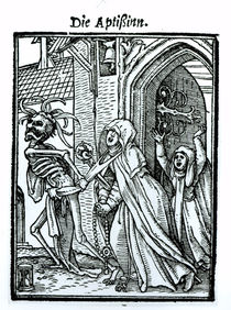 Death and the Abbotess, from 'The Dance of Death' von Hans Holbein the Younger