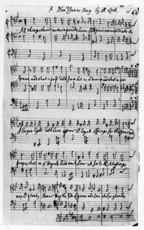 Music score for a New Year's Song by Matthew Locke