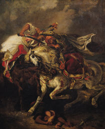 The Battle of Giaour and Hassan by Ferdinand Victor Eugene Delacroix