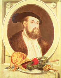 Portrait of Hernan Cortes von Spanish School