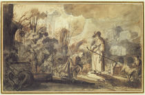 Eliezer and Rebecca at the Well by Abraham Furnerius