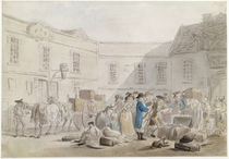 The Customs House at Boulogne by Thomas Rowlandson