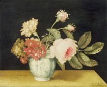 Flowers in a Delft Jar by Alexander Marshal