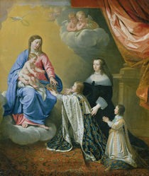 The Virgin Mary gives the Crown and Sceptre to Louis XIV von Philippe de Champaigne