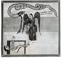 The Angel, holding the Keys of Hell by Spanish School