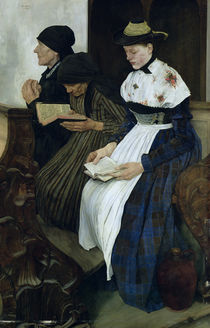 Three Women in Church, 1882 von Wilhelm Maria Hubertus Leibl