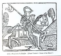 A Knight, from Caxton's 'Game of the Chess' von English School