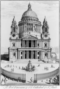 The West Prospect of St. Paul's Cathedral by English School