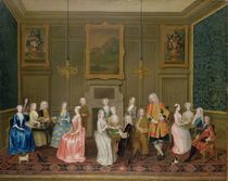 Tea Party at Lord Harrington's House von Charles Phillips