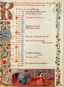 Ms lat 1173 February from the Hours of Charles d'Angouleme by Robinet Testard