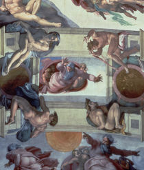 Sistine Chapel Ceiling : The Separation of the Waters from the Earth von Michelangelo Buonarroti