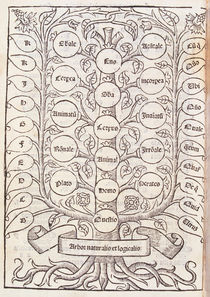 Celestial ladder from 'De Nova Logica' by Ramon Llull c.1512 by Spanish School