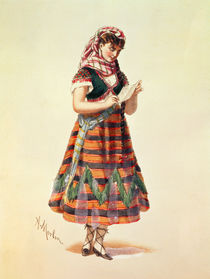 Hortense Schneider in her role in Offenbach's operetta 'La Perichole' by Antony Paul Emile Morlon