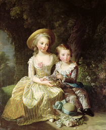 Child portraits of Marie-Therese-Charlotte of France by Elisabeth Louise Vigee-Lebrun