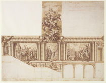 Design for Ceiling Walls and Staircase von James Thornhill
