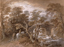 A Woodland Pool with Rocks and Plants von Thomas Gainsborough