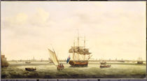 The Frigate 'Surprise' at Anchor off Great Yarmouth by Francis Holman