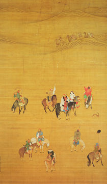 Kublai Khan Hunting, Yuan dynasty by Liu Kuan-tao