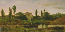Landscape with Boat, 1867 by Modesto Urgell y Inglada