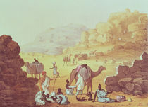 A Slave Caravan, plate from 'A Narrative of Travels in Northern Africa' by Captain George Francis Lyon