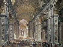 Interior of St. Peter's, Rome von Louis Haghe