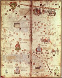 Detail of Asia from the Catalan Atlas by Abraham Cresques 1375 by Spanish School