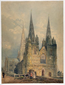Lichfield Cathedral, Staffordshire von Thomas Girtin
