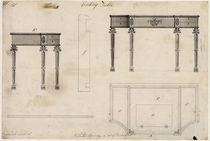 Design for a Writing Table von Thomas Chippendale