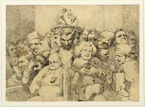 Literary Characters Assembled Around the Medallion of Shakespeare by John Hamilton Mortimer